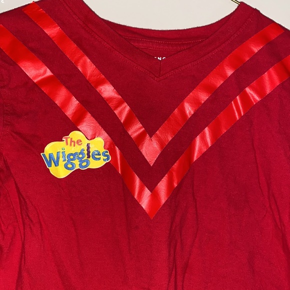 Boys Large (10/12) Simon Wiggle Long Sleeved The Wiggles Shirt (Red) - Picture 3 of 5